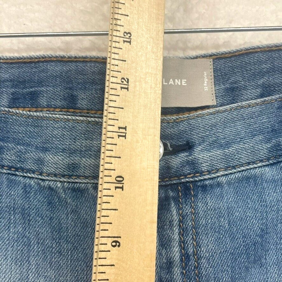 Everlane Jeans Womens 32 Blue Lightweight Relaxed Straight High Rise Organic - Picture 10 of 12